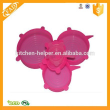 Flexible Design Elastic Material Multi Size 6 Pcs Silicone Lids Silicone Stretch Fresh Cover